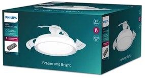 Philips-LED Mennyezeti lámpa ventilátorral LED/35W/230V 5500/4000/2700K + távirányító fehér