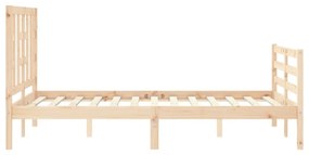 tömör fa ágykeret fejtámlával 120 x 200 cm