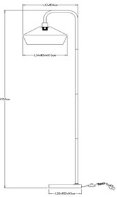 Lucide 10713/28/72 - Állólámpa YUNKAI 1xE27/60W/230V barna