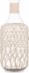 Üvegpalack Zsinóros Fonott Kancsó 20 X 20 X 48 CM Rusztikus