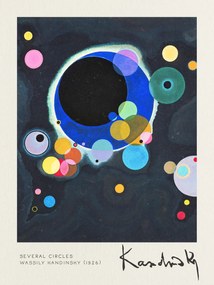 Festmény reprodukció Several Circles - Wassily Kandinsky, (30 x 40 cm)