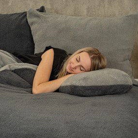 4Home Teddy gyapjú hatású ágyneműhuzat, szürke, 140 x 200 cm, 70 x 90 cm