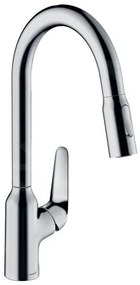 Hansgrohe Focus M42, mosogató csaptelep M429-H220 kihúzható spray-vel, króm, HAN-71800000