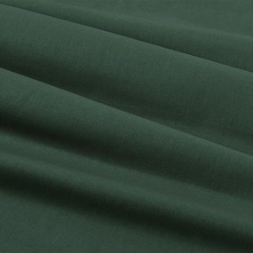 Goldea körgumis pamut lepedő - sötétzöld 140 x 200 cm
