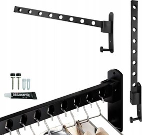 Összecsukható Fém Fali Akasztó 8 Akasztós Ragasztó Csavar Rendszerező