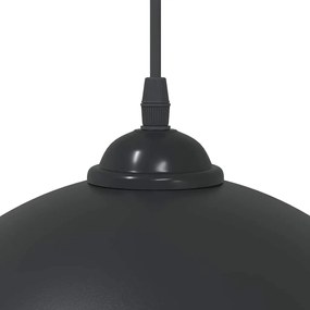 függőlámpák 2 db Állítható magasságú E27 fekete Ø 30 cm Fém