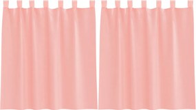 vidaXL 2 db rózsaszín fátyolfüggönyök hurokkal 140x140 cm
