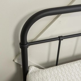 Fém ágy 90 cm Pavot (fekete) (ágyráccsal). Akció -27%. 1119137