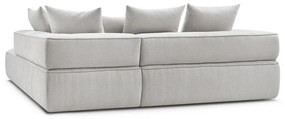 Világosszürke zsenília sarokkanapé (jobb oldali-L alakú) Whesley – Bobochic Paris