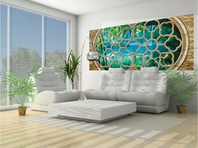 Fotótapéta Vízesés Trópusok lagúna természet pihenés ablak 250x104 +ragasztó