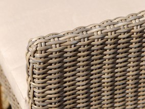 Norwick teak Faro grey-wash rattan kerti étkező szett