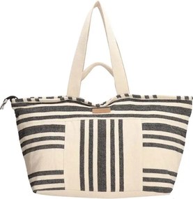 Fekete-fehér nagy strandtáska „Sea Star”