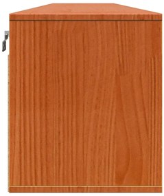 Fali Szekrények 2 pcs Viaszbarna 100 x 30 x 35 cm Tömör fenyőfa