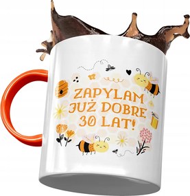 Narancssárga Bögre Születésnapra 30 30-es 30-as, fényképes Nyomtatással