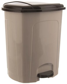 Barna műanyag pedálos szemetes 30 l – Orion