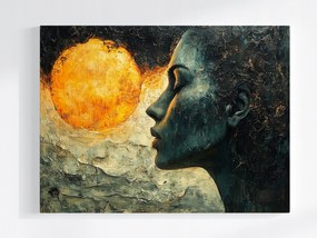 Vászonkép Canvas Nő Lány Portré Profil Nap 100x75