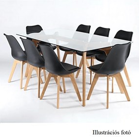 Szék, fekete/bükk, BALI 2 NEW