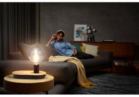 Ledvance - Dekoratív érintőasztali lámpa USB-vel DECOR WOOD 1xE27/8W/230V