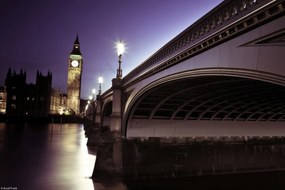 Poszter 30x20cm Westminster híd éjszaka, Assaf Frank