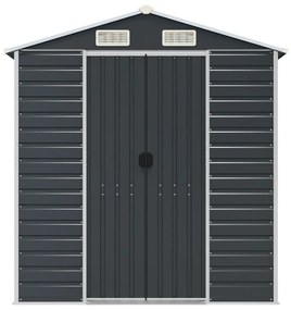 antracitszürke horganyzott acél kerti fészer 191 x 470 x 198 cm