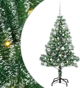 vidaXL Mű karácsonyi fa hóval borítva LED fényekkel 150 LED-del 150 cm