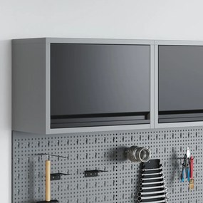 Fali Szerszámszekrény Gázemelő Pokróccal Fekete 50x25x35 cm