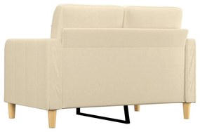 kétszemélyes krémszínű szövetkanapé 120 cm