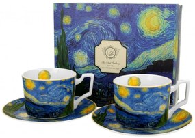 Porcelán kétszemélyes csésze szett Van Gogh Csillagos Éj