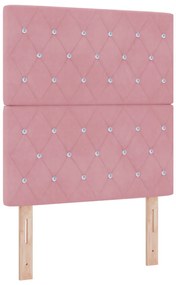 LED Fejtámla Rózsaszín 80 cm Bársony