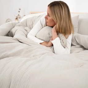 Goldea muszlin ágyneműhuzat – természetes 140 x 200 és 70 x 90 cm