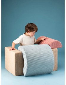 Világosbarna kordbársony habszivacs játszótér 3 db-os magasság 37 cm 75x49 cm Rainbow Montessori – Wigiwama