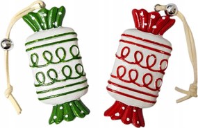 Karácsonyfa Medál Cukorka Mikulás Karácsonyi Dísz 2 Db