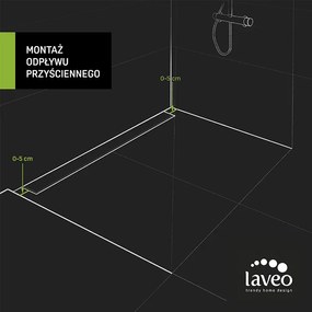 Laveo Basso, lineáris lefolyó ráccsal 70 cm, fekete, LAV-COB_771S