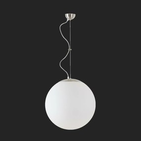 Osmont 45420 Adria L4 függesztett üveglámpa, szálcsiszolt rozsdamentes acél fehér IP40