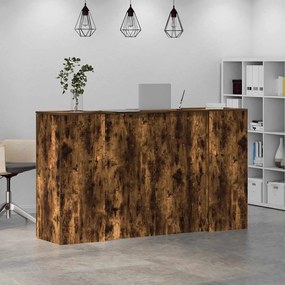 Recepciós pult füstös tölgy 180x50x103,5 cm szerelt fa