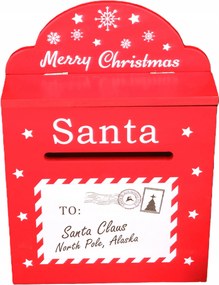 Levéltartó doboz Mikulásnak-karácsonyi dekoráció 29,5cm