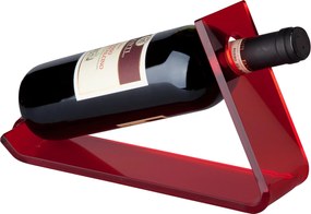 Állvány 1 üveg borhoz akril; 27,5x33x17 cm, piros