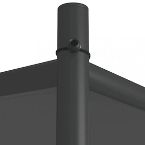 antracitszürke szövet és acél pavilon 4 x 4 m 180 g/m²