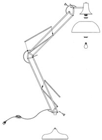 Eglo 94705 - Állólámpa BORGILLIO 1xE27/60W/230V