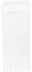 Laundry Basket Linen fehér, fedeles szennyeskosár, magasság 60 cm - Compactor