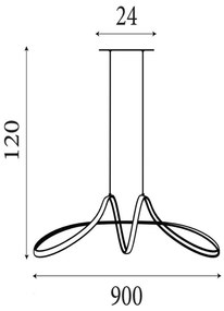Searchlight 36524GY - LED fényerőszabályozható kábeles csillár MAISIE LED/41W/230V
