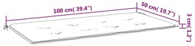 élénkzöld oxford szövet kerti pad párna 100 x 50 x 3 cm