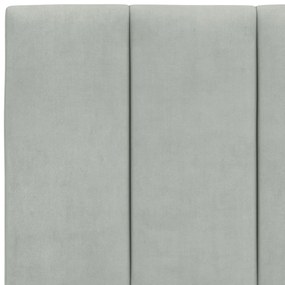 világosszürke bársony ágykeret matrac nélkül Hanko 160 x 200 cm