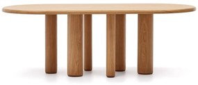 Étkezőasztal kőrisfa dekorral 105x220 cm Mailen – Kave Home
