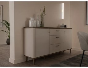 Fiókos komód VIRO, barna/bézs