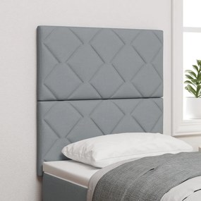 LED Fejtámla Gyémánt Blokkok Dizájn Világosszürke 80 cm Kárpitos