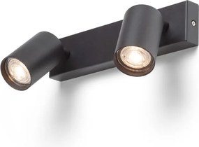 RENDL DUDE II felületre szerelhető fekete 230V LED GU10 2x9W