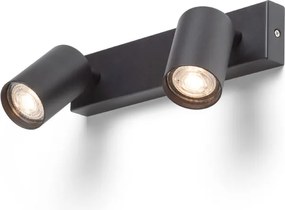 RENDL DUDE II přisazená černá 230V LED GU10 2x9W