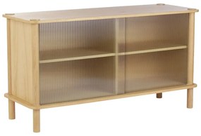 Natúr színű tölgyfa tálalószekrény tolóajtóval 135x73,5x48 cm Italic – UMAGE