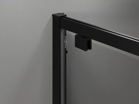 Mexen Exo-BR 100 x 100 cm-es nyíló zuhanykabin, átlátszó, fekete - 8181-100-100-70-00